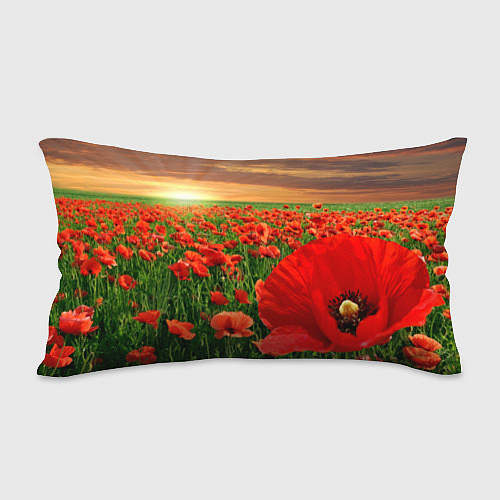 Подушка-антистресс Красный мак на закате / 3D-принт – фото 2
