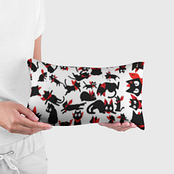 Подушка-антистресс Черный котик, цвет: 3D-принт — фото 2