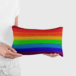 Подушка-антистресс Разноцветные доски радужный, цвет: 3D-принт — фото 2