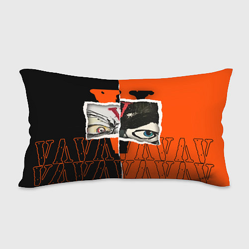Подушка-антистресс V lone orange dark logo / 3D-принт – фото 2