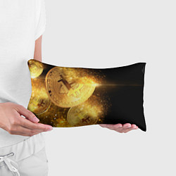 Подушка-антистресс БИТКОИН ЗОЛОТО BITCOIN GOLD, цвет: 3D-принт — фото 2