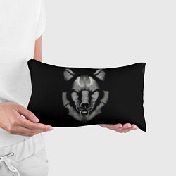 Подушка-антистресс Волк из волнистых линий, цвет: 3D-принт — фото 2