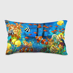 Подушка-антистресс На глубине Рыбки Пляжная, цвет: 3D-принт