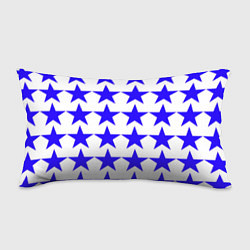 Подушка-антистресс Синие звёзды на белом фоне, цвет: 3D-принт