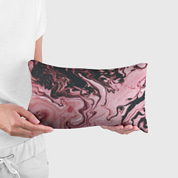 Подушка-антистресс Розовые Разводы С черными, цвет: 3D-принт — фото 2