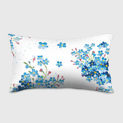 Подушка-антистресс Букет голубых цветов, цвет: 3D-принт
