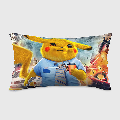 Подушка-антистресс PIKACHI PIKA PIKA GUY ПИКАЧУ ПЬЁТ КОФЕ / 3D-принт – фото 2