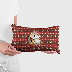 Подушка-антистресс Рождественский удивленный тигр, цвет: 3D-принт — фото 2