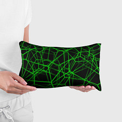 Подушка-антистресс Зеленые Полигоны Матрица, цвет: 3D-принт — фото 2