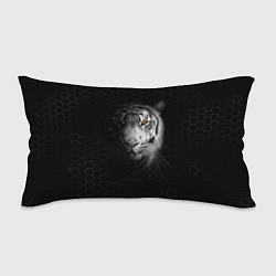 Подушка-антистресс Тигр черно-белый соты, цвет: 3D-принт