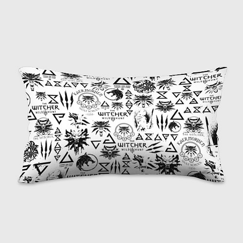 Подушка-антистресс THE WITCHER LOGOBOMBING ЧЁРНО БЕЛЫЙ ВЕДЬМАК ПАТТЕР / 3D-принт – фото 2