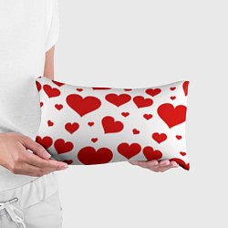 Подушка-антистресс Красные сердечки Heart, цвет: 3D-принт — фото 2