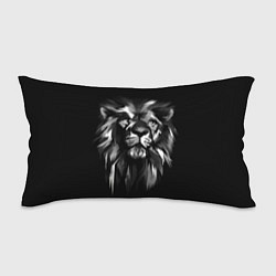 Подушка-антистресс Голова льва в черно-белом изображении