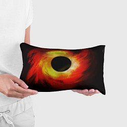 Подушка-антистресс Черная дыра на красно-желтом фоне, цвет: 3D-принт — фото 2