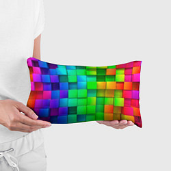 Подушка-антистресс РАЗНОЦВЕТНЫЕ КУБИКИ MULTICOLORED CUBES, цвет: 3D-принт — фото 2