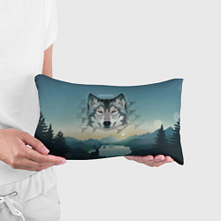 Подушка-антистресс Серый волк - голова, цвет: 3D-принт — фото 2