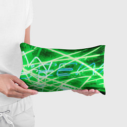 Подушка-антистресс Неоновые лучи и буквы - Зелёный, цвет: 3D-принт — фото 2