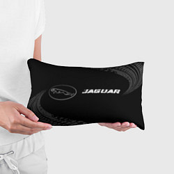 Подушка-антистресс Jaguar Speed на темном фоне со следами шин, цвет: 3D-принт — фото 2