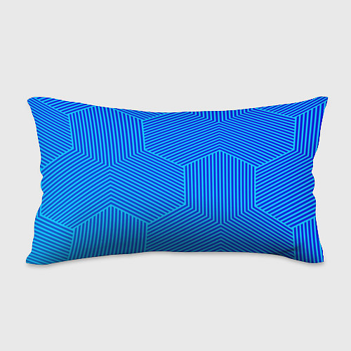 Подушка-антистресс Blue geometry линии / 3D-принт – фото 2