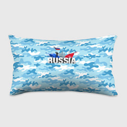 Подушка-антистресс Russia: синий камфуляж, цвет: 3D-принт