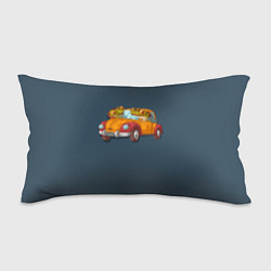 Подушка-антистресс Веселые лягухи на авто, цвет: 3D-принт