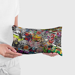 Подушка-антистресс Цветное граффити и татуировки, цвет: 3D-принт — фото 2