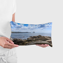 Подушка-антистресс Парусник на горизонте океана, цвет: 3D-принт — фото 2