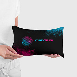 Подушка-антистресс Chrysler - neon gradient: надпись и символ, цвет: 3D-принт — фото 2
