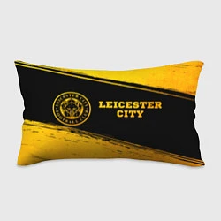 Подушка-антистресс Leicester City - gold gradient: надпись и символ, цвет: 3D-принт