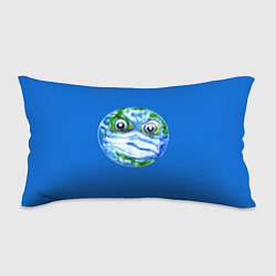 Подушка-антистресс Злая планета Земля в маске, цвет: 3D-принт