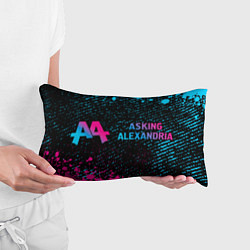 Подушка-антистресс Asking Alexandria - neon gradient: надпись и симво, цвет: 3D-принт — фото 2