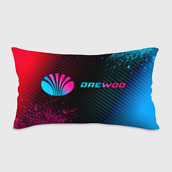 Подушка-антистресс Daewoo - neon gradient: надпись и символ, цвет: 3D-принт