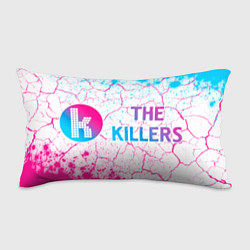 Подушка-антистресс The Killers neon gradient style: надпись и символ, цвет: 3D-принт