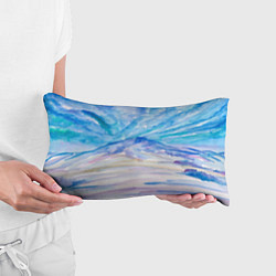 Подушка-антистресс Заснеженный пейзаж акварель, цвет: 3D-принт — фото 2