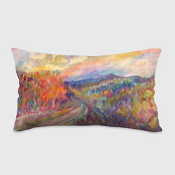 Подушка-антистресс Осенний пейзаж акварель, цвет: 3D-принт