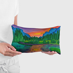 Подушка-антистресс Закат на реке, цвет: 3D-принт — фото 2
