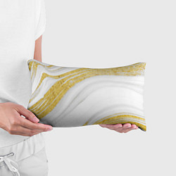Подушка-антистресс Белый с золотом мрамор, цвет: 3D-принт — фото 2