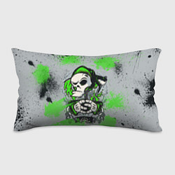 Подушка-антистресс Slipknot скелет green, цвет: 3D-принт