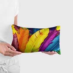 Подушка-антистресс Разноцветные перья птиц, цвет: 3D-принт — фото 2