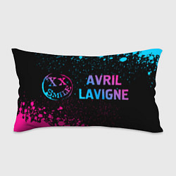 Подушка-антистресс Avril Lavigne - neon gradient: надпись и символ, цвет: 3D-принт