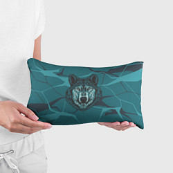 Подушка-антистресс Голова синего волка, цвет: 3D-принт — фото 2