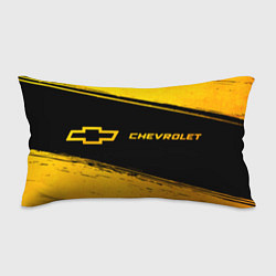 Подушка-антистресс Chevrolet - gold gradient: надпись и символ, цвет: 3D-принт