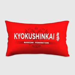 Подушка-антистресс Киокушинкай карате - на красном фоне, цвет: 3D-принт