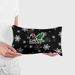 Подушка-антистресс What котик роняет ёлку, цвет: 3D-принт — фото 2