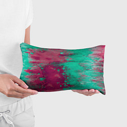 Подушка-антистресс Светло-розовые и зелёные краски растекаются, цвет: 3D-принт — фото 2