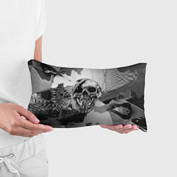 Подушка-антистресс Череп монстра - fangs - glitch, цвет: 3D-принт — фото 2