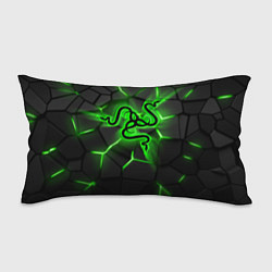 Подушка-антистресс Razer neon logo, цвет: 3D-принт