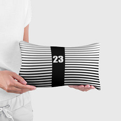 Подушка-антистресс Черно белый полосатый фон, цвет: 3D-принт — фото 2