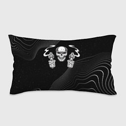 Подушка-антистресс Череп с пистолетами