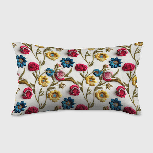 Подушка-антистресс Эффект вышивка летний узор / 3D-принт – фото 2